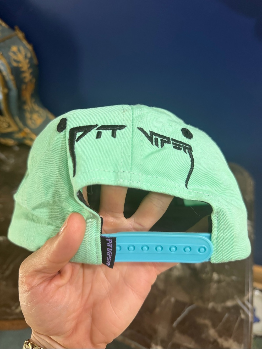 Pit Viper Black, Mint & Purple Retro Triangle Logo Cap - Picture 3 of 5